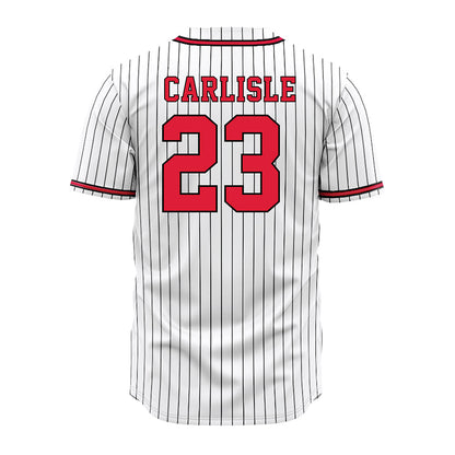 Lamar - NCAA Baseball : Tanner Carlisle - White Pinstripe Jersey-1