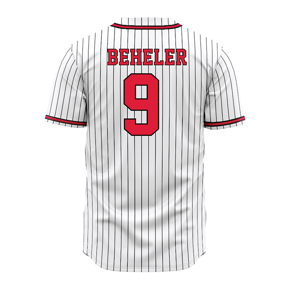 Lamar - NCAA Baseball : Reese Beheler - White Pinstripe Jersey-1