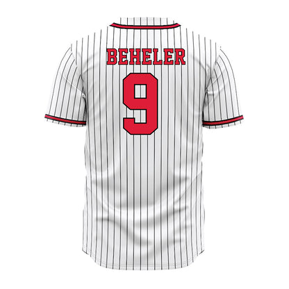 Lamar - NCAA Baseball : Reese Beheler - White Pinstripe Jersey-1