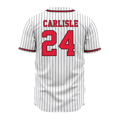 Lamar - NCAA Baseball : Tanner Carlisle - White Pinstripe Jersey-1