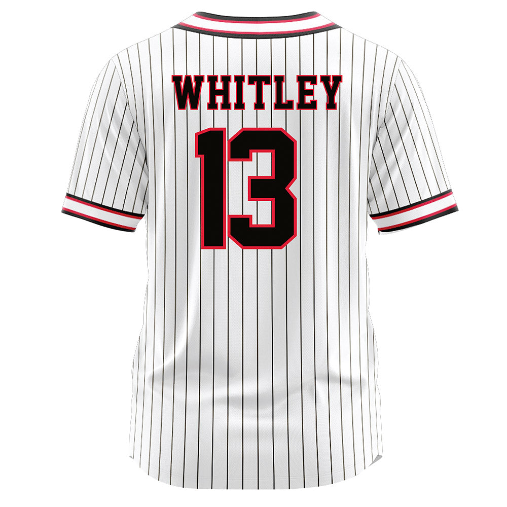 Lamar - NCAA Softball : Riley Whitley - White Pinstripe Jersey-1