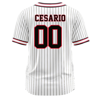 Lamar - NCAA Softball : Bri Cesario - White Pinstripe Jersey-1