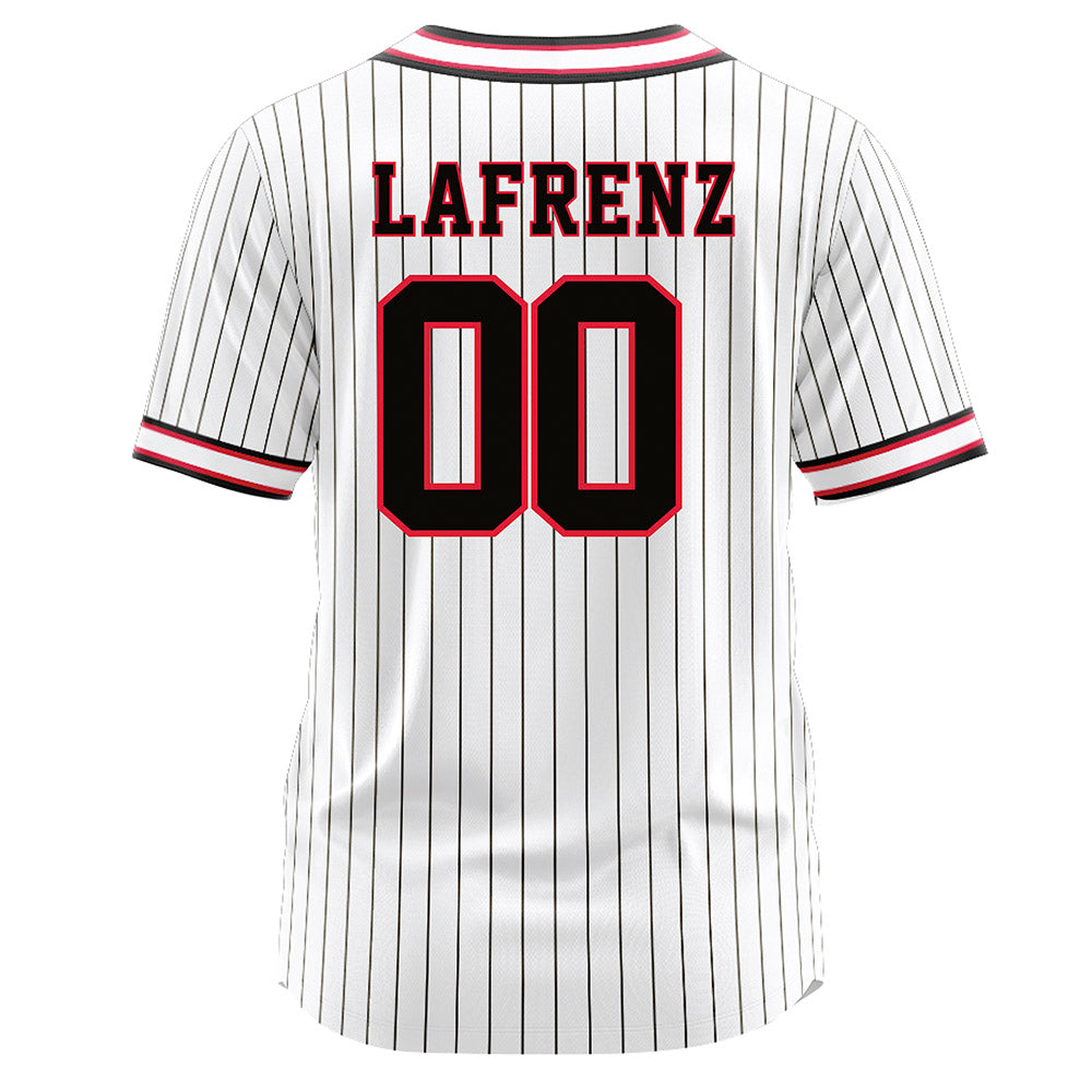Lamar - NCAA Softball : Paige LaFrenz - White Pinstripe Jersey-1