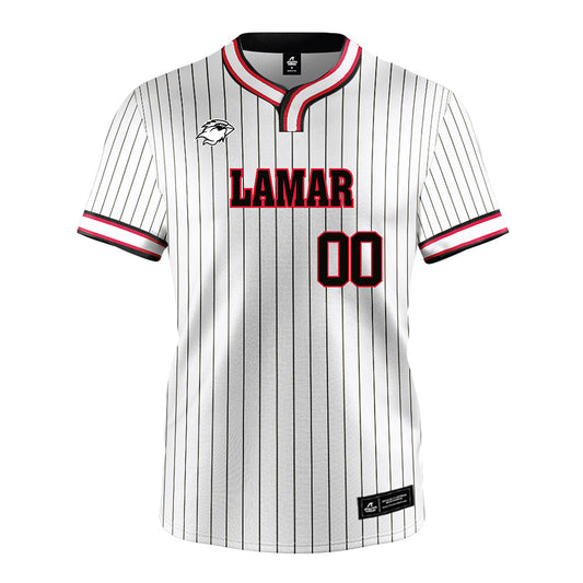 Lamar - NCAA Softball : Paige LaFrenz - White Pinstripe Jersey-0