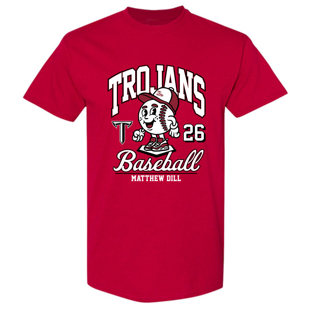 Troy - NCAA Baseball : Matthew Dill - Cardinal Red T-Shirt-0