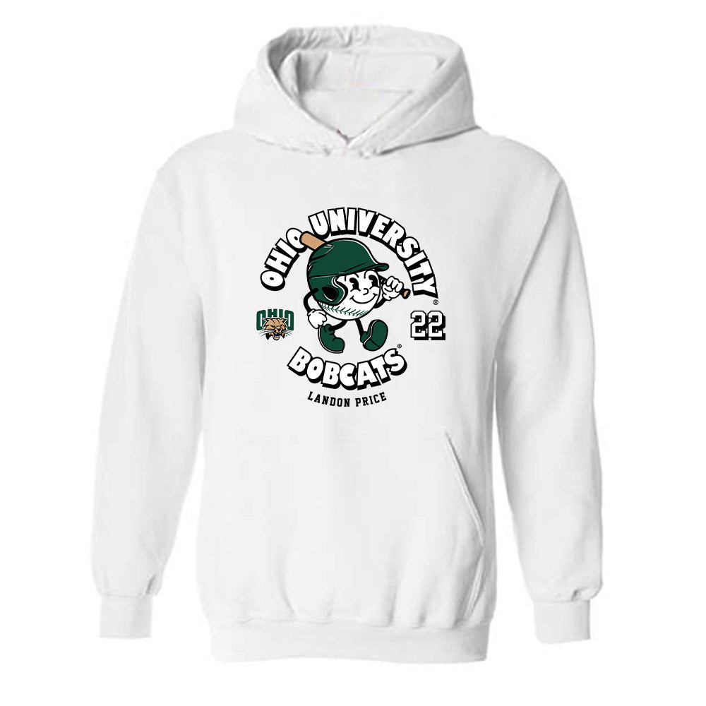 Ohio - NCAA Baseball : Landon Price - Fashion Shersey Hooded Sweatshirt-0