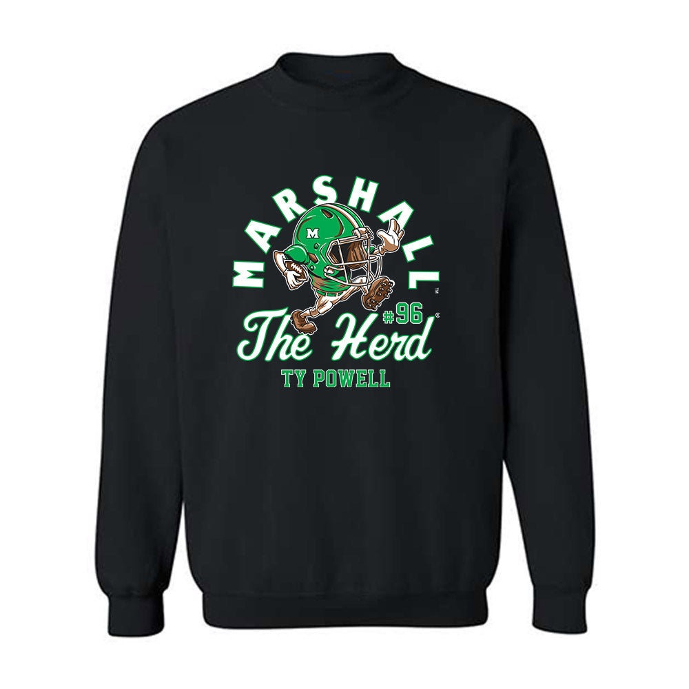 Marshall - NCAA Football : Ty Powell - Crewneck Sweatshirt-0