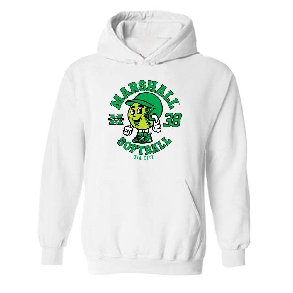 Marshall - NCAA Softball : Tia Titi - Fashion Shersey Hooded Sweatshirt-0