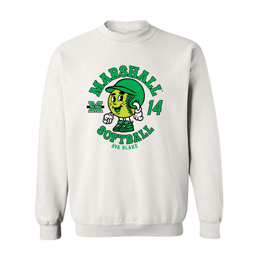Marshall - NCAA Softball : Ava Blake - Fashion Shersey Crewneck Sweatshirt-0