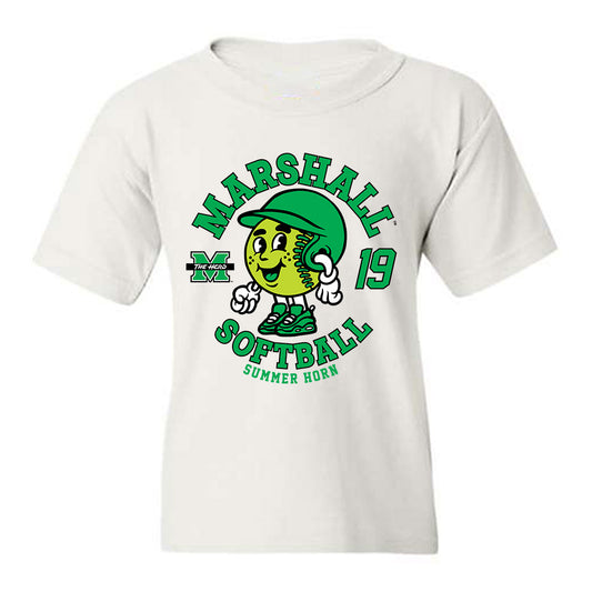 Marshall - NCAA Softball : Summer Horn - Fashion Shersey Youth T-Shirt-0
