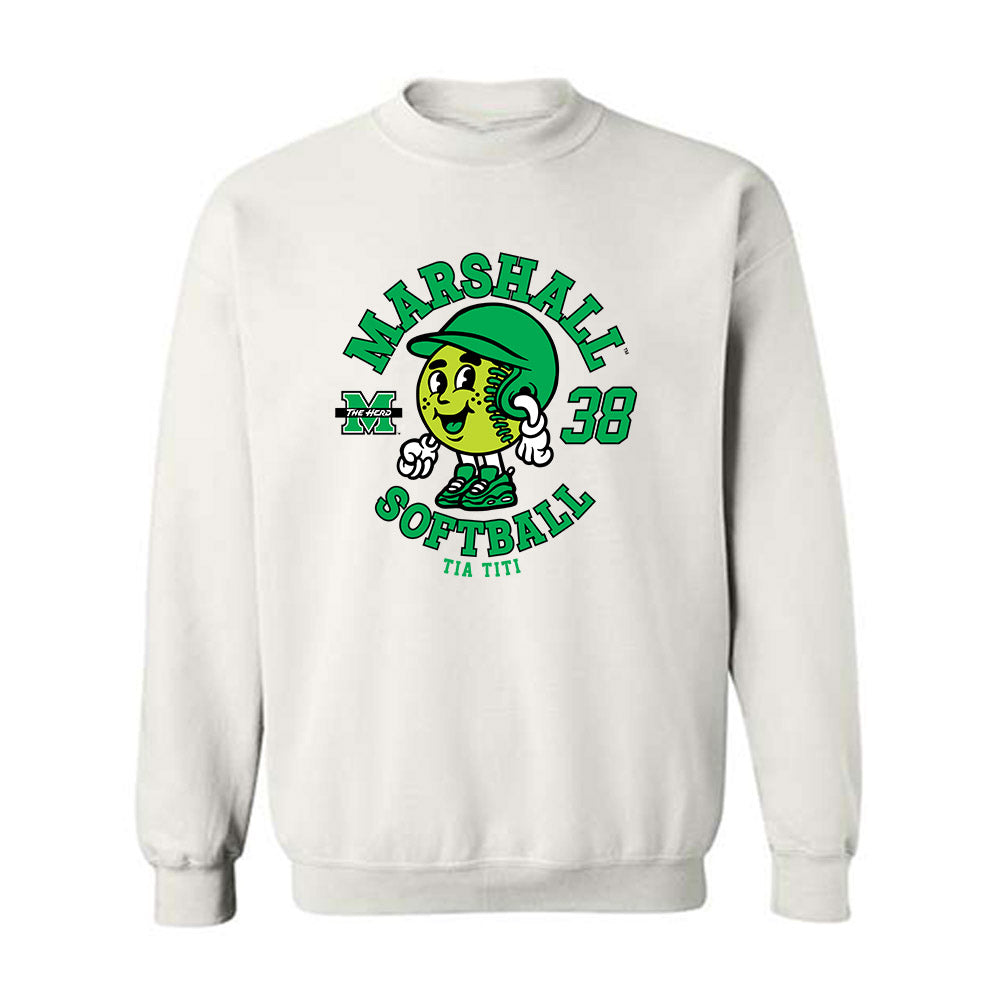 Marshall - NCAA Softball : Tia Titi - Fashion Shersey Crewneck Sweatshirt-0