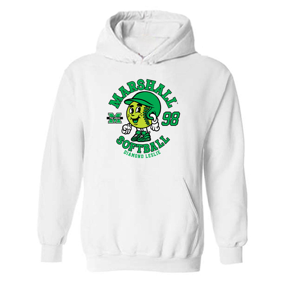 Marshall - NCAA Softball : Diamond Leslie - Fashion Shersey Hooded Sweatshirt-0
