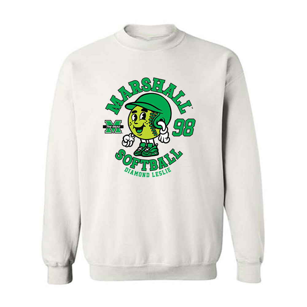 Marshall - NCAA Softball : Diamond Leslie - Fashion Shersey Crewneck Sweatshirt-0