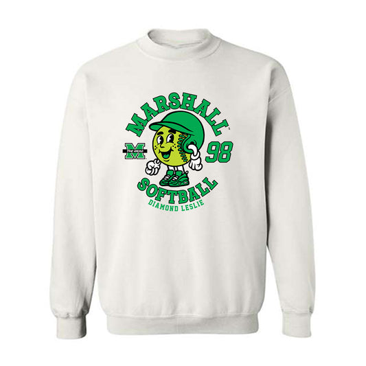Marshall - NCAA Softball : Diamond Leslie - Fashion Shersey Crewneck Sweatshirt-0
