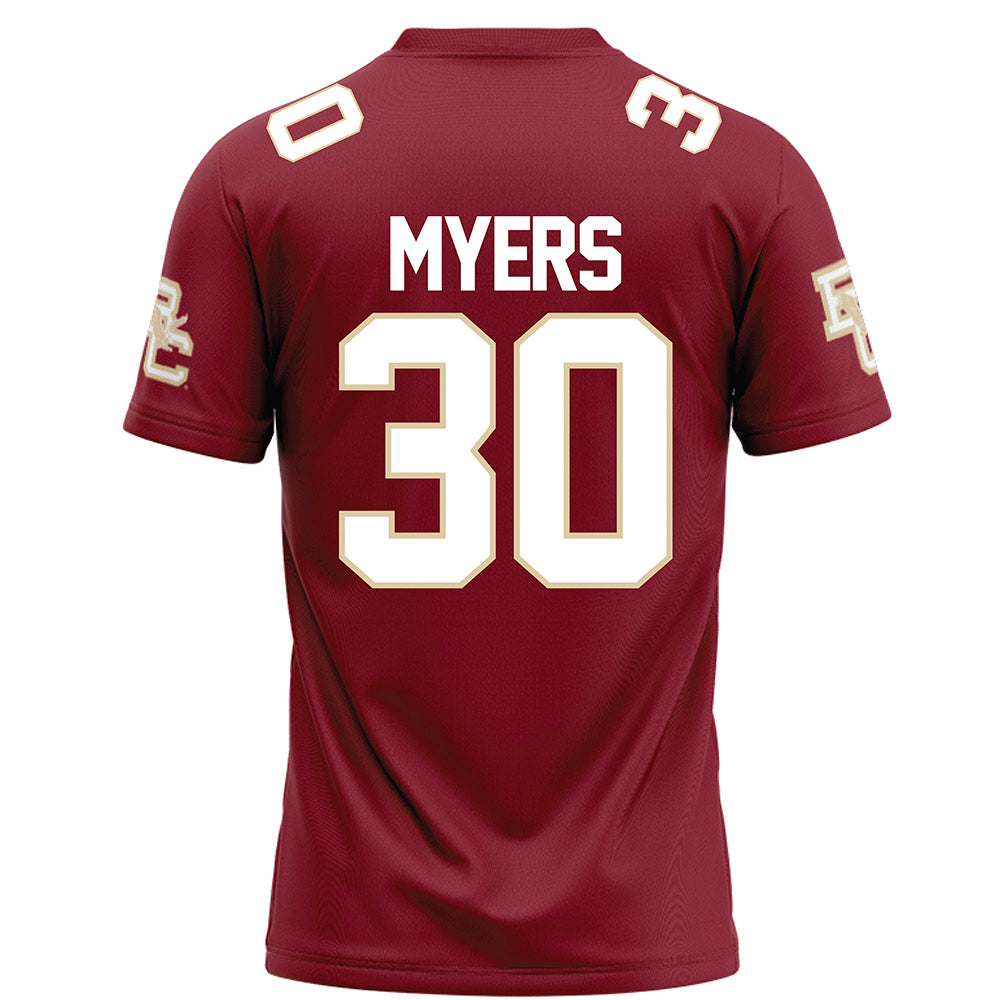 Boston College - NCAA Football : Xavier Myers - Maroon Football Jersey-1