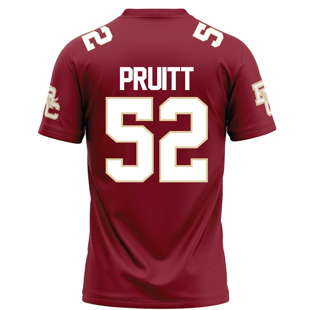 Boston College - NCAA Football : Judah Pruitt - Maroon Football Jersey-1