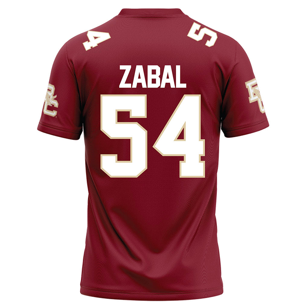 Boston College - NCAA Football : Juan Zabal - Maroon Football Jersey