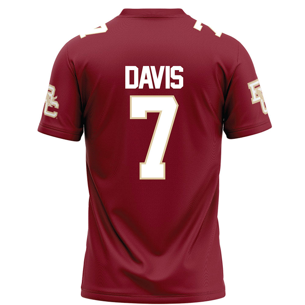 Boston College - NCAA Football : Carter Davis - Maroon Football Jersey-1