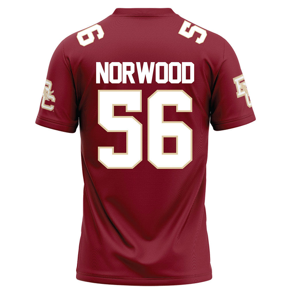 Boston College - NCAA Football : Jani Norwood - Maroon Football Jersey-1