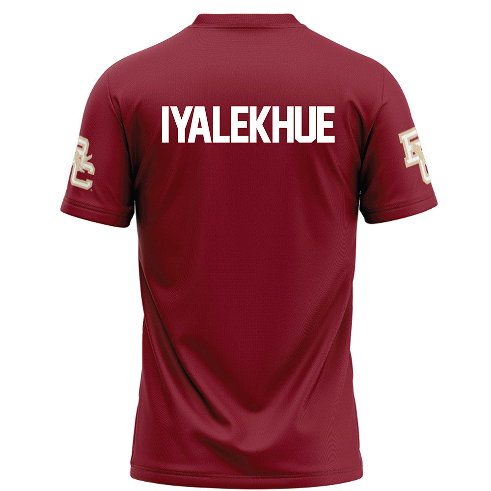 Boston College - NCAA Football : Lawrence Iyalekhue - Maroon Football Jersey-1