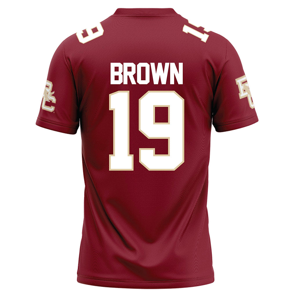 Boston College - NCAA Football : Kelvin Brown - Maroon Football Jersey-1