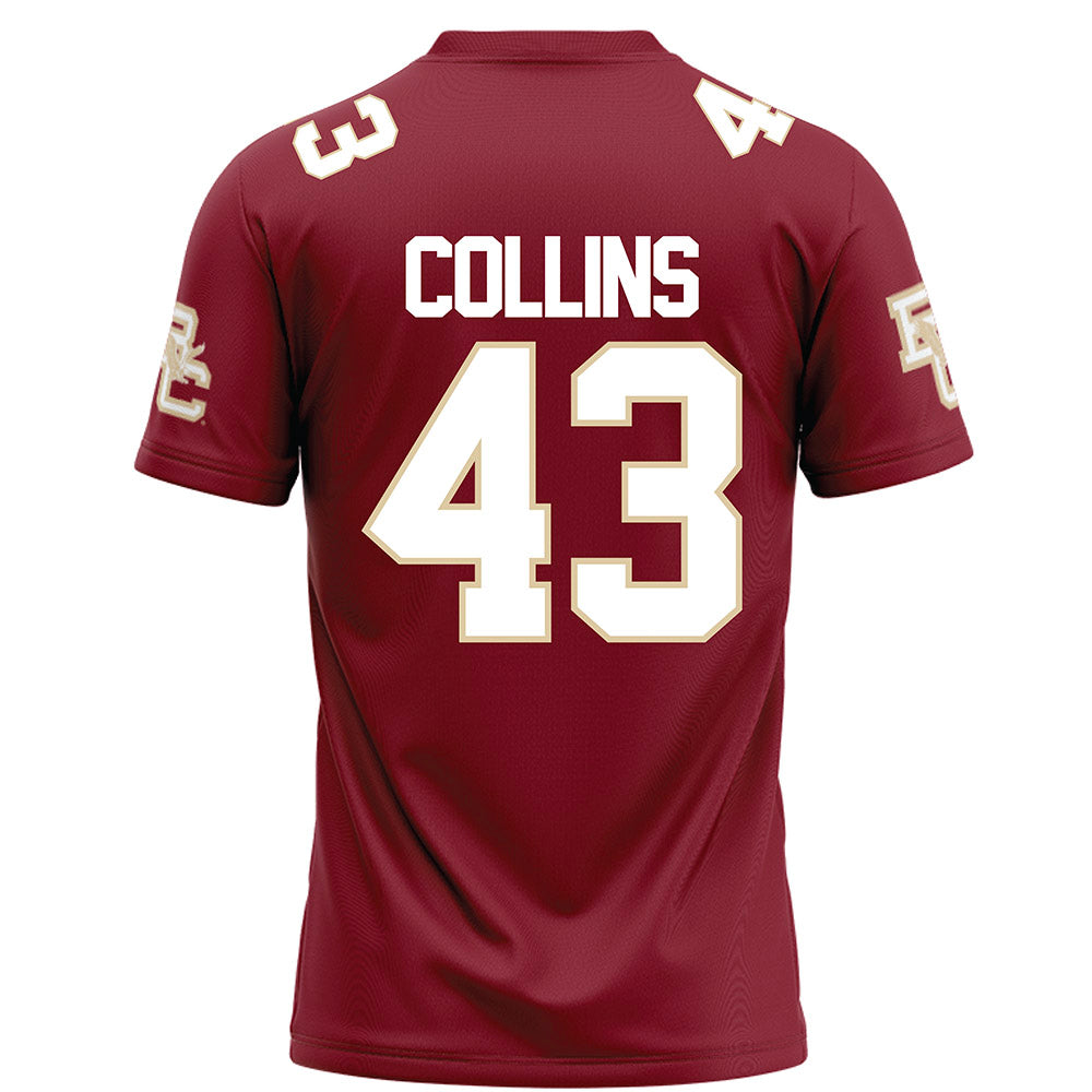 Boston College - NCAA Football : Griffin Collins - Maroon Football Jersey-1