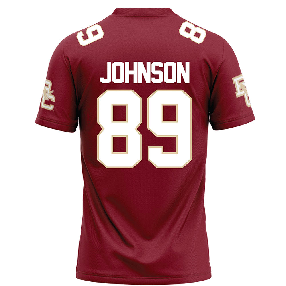 Boston College - NCAA Football : DJ Johnson - Maroon Football Jersey-1