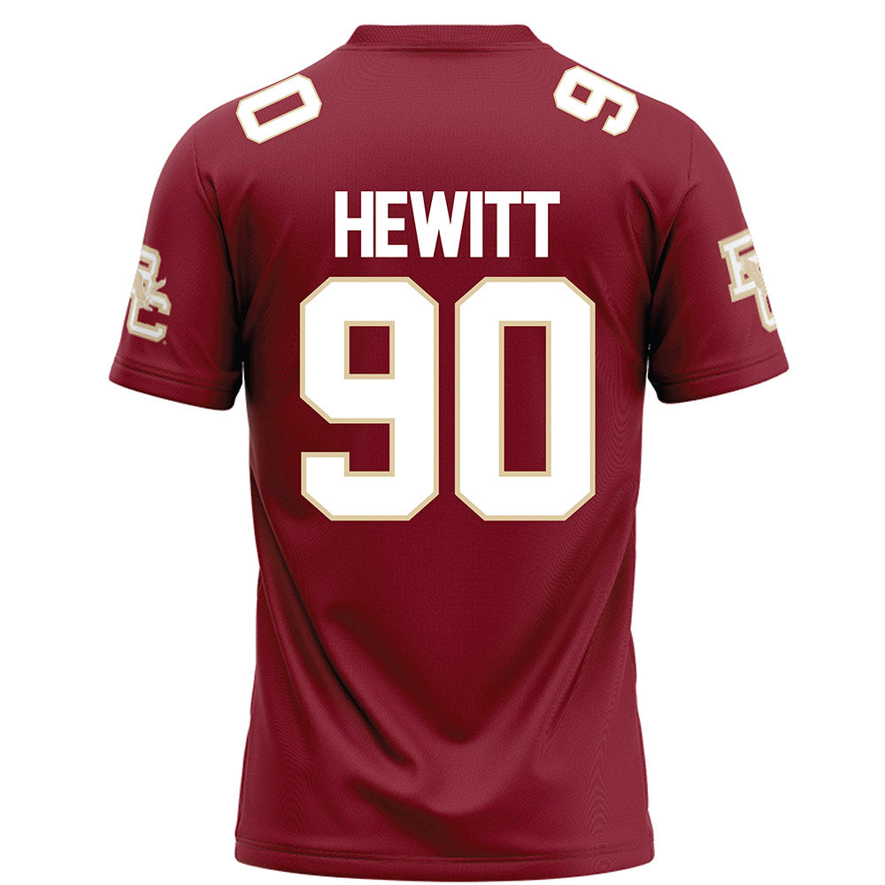 Boston College - NCAA Football : Jon Hewitt - Maroon Football Jersey-1