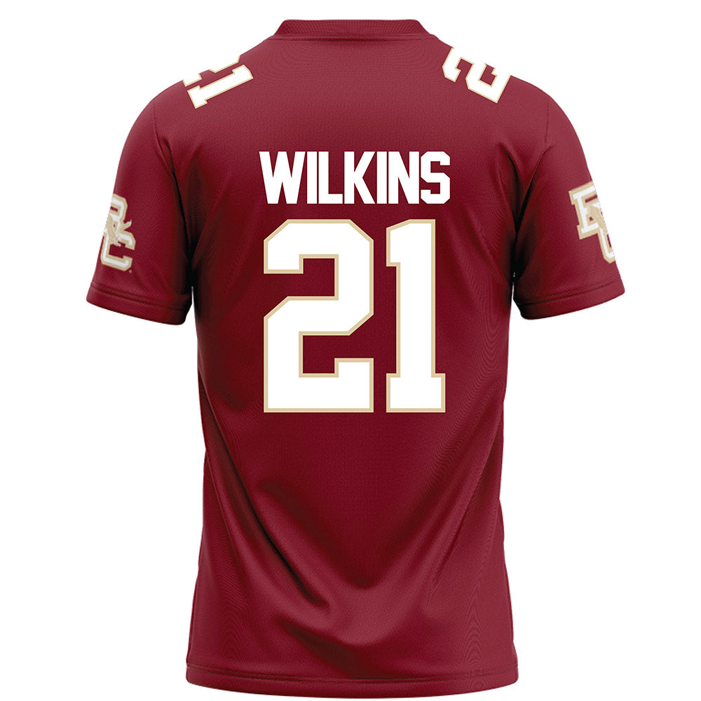 Boston College - NCAA Football : VJ Wilkins - Maroon Football Jersey-1