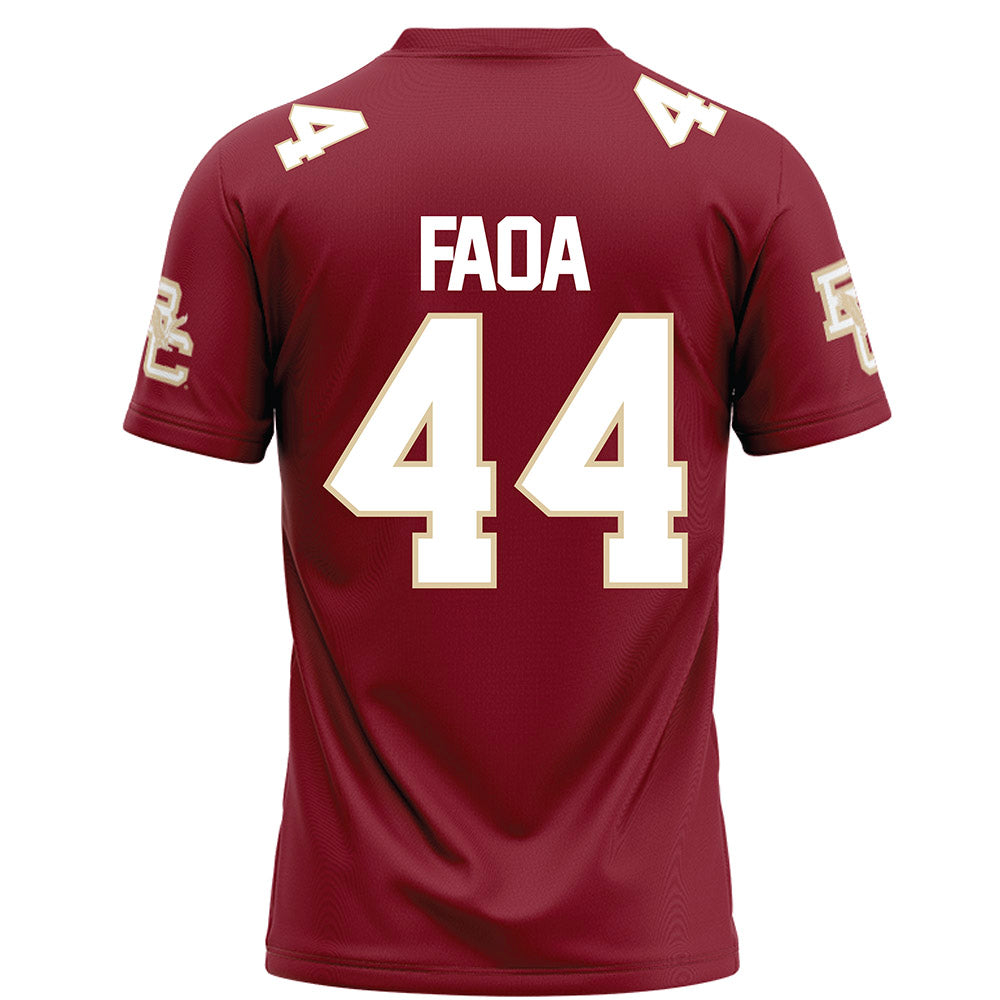 Boston College - NCAA Football : Palaie Faoa - Maroon Football Jersey-1