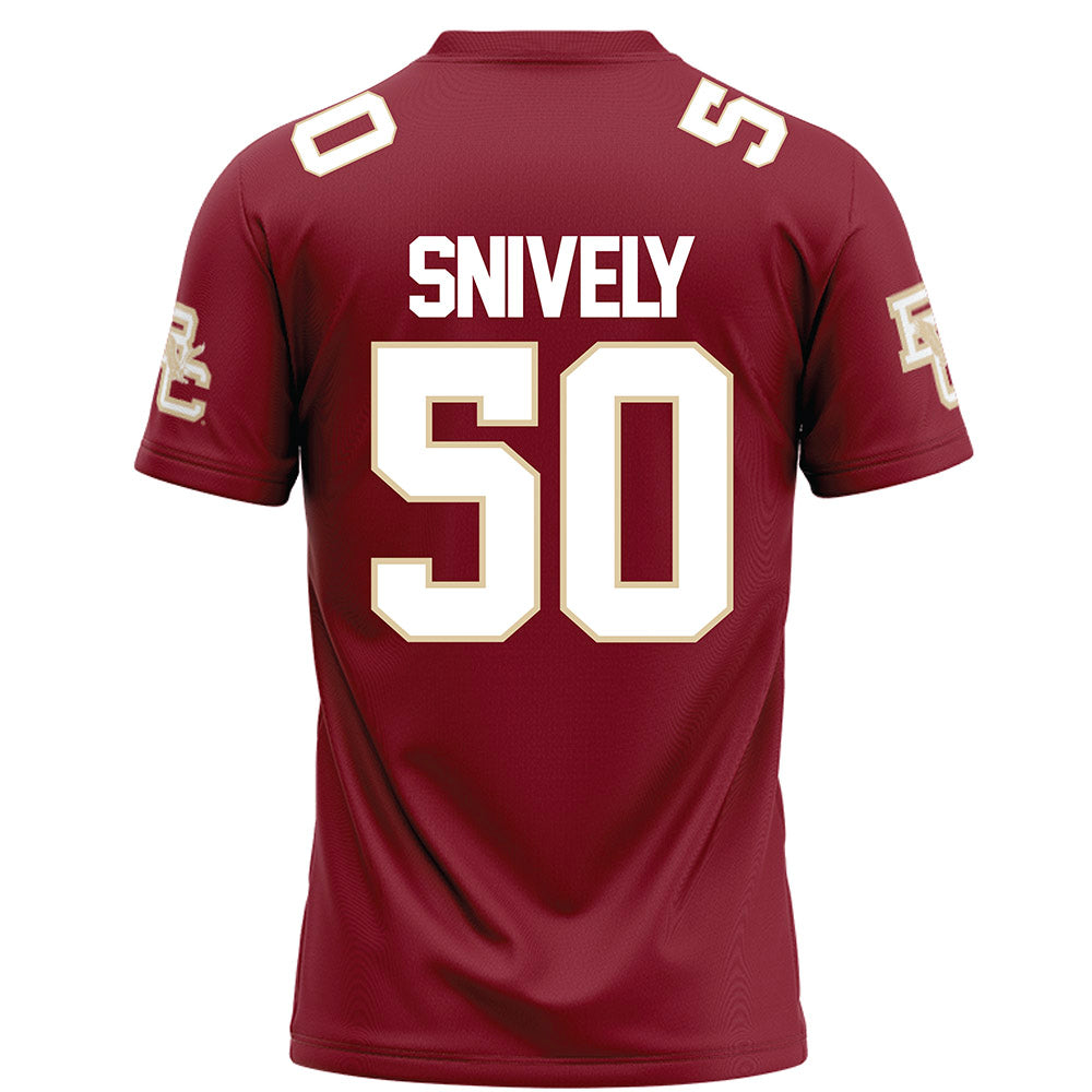 Boston College - NCAA Football : Owen Snively - Maroon Football Jersey-1