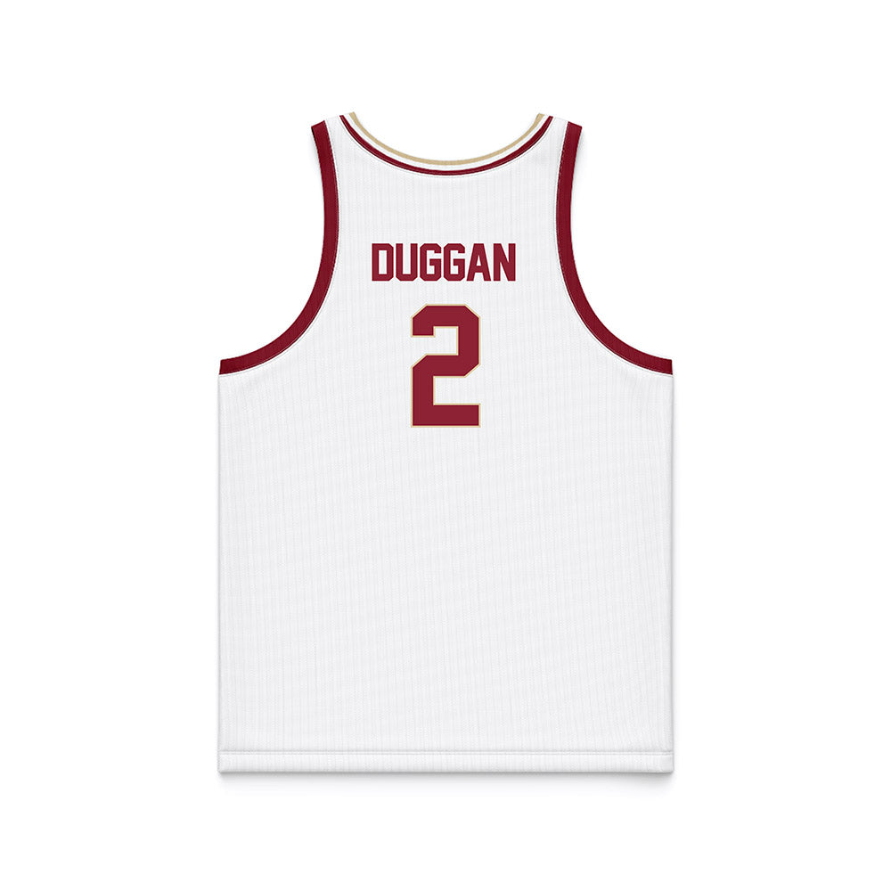 Boston College - NCAA Men's Basketball : Colby Duggan - White Basketball Jersey-1