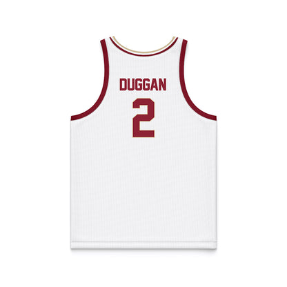 Boston College - NCAA Men's Basketball : Colby Duggan - White Basketball Jersey-1