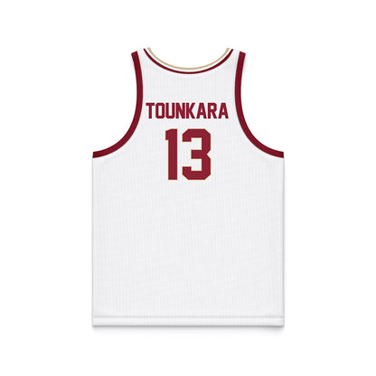 Boston College - NCAA Men's Basketball : Aly Tounkara - White Basketball Jersey-1