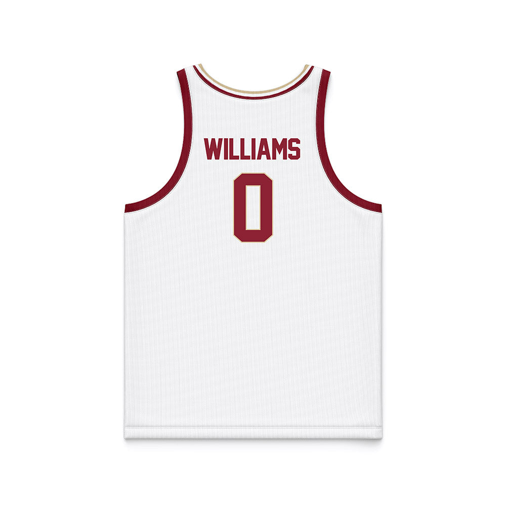 Boston College - NCAA Men's Basketball : Money Williams - White Basketball Jersey-1