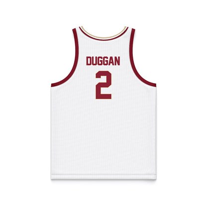 Boston College - NCAA Men's Basketball : Colby Duggan - White Basketball Jersey-1