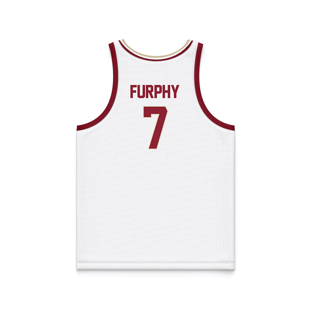 Boston College - NCAA Men's Basketball : Jacob Furphy - White Basketball Jersey-1