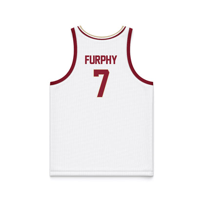 Boston College - NCAA Men's Basketball : Jacob Furphy - White Basketball Jersey-1