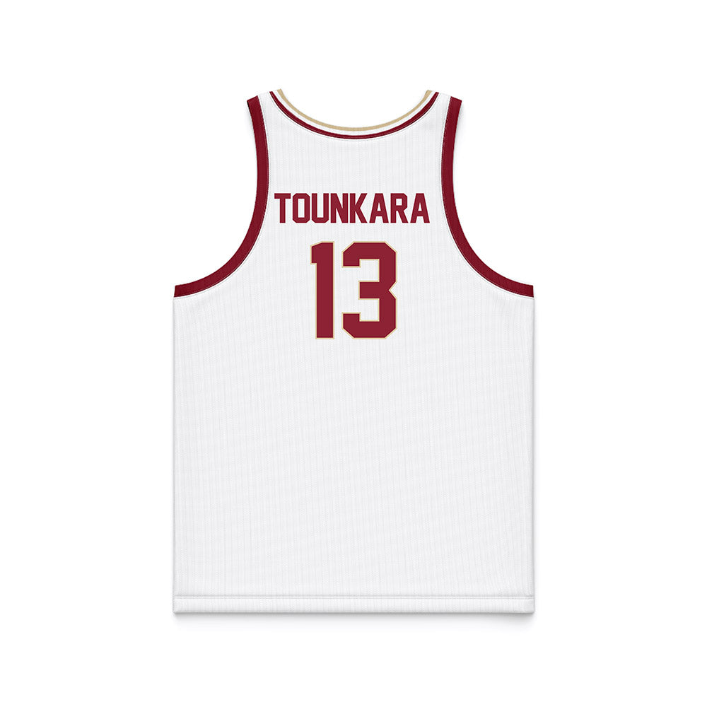 Boston College - NCAA Men's Basketball : Aly Tounkara - White Basketball Jersey-1