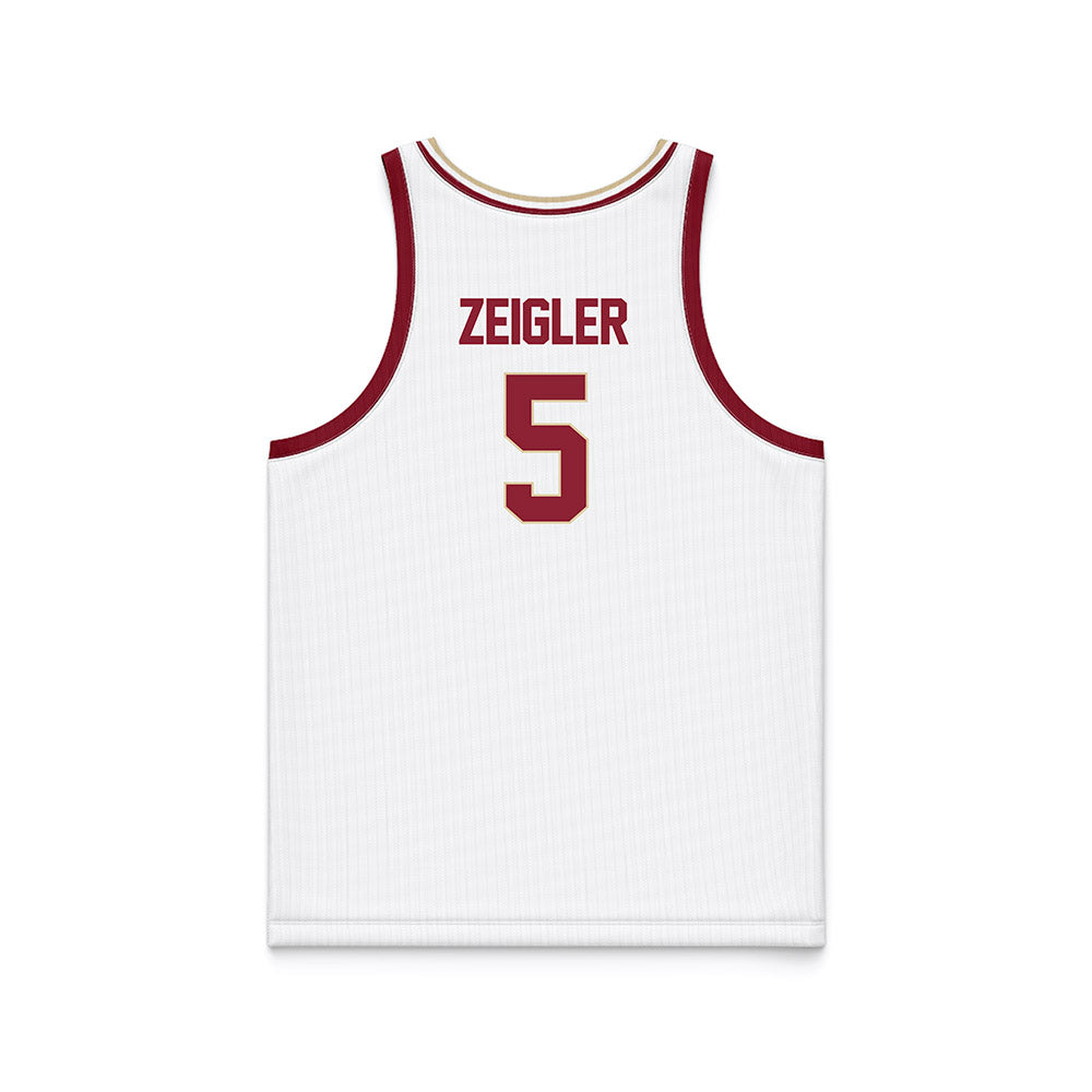 Boston College - NCAA Men's Basketball : Armoni Zeigler - White Basketball Jersey-1