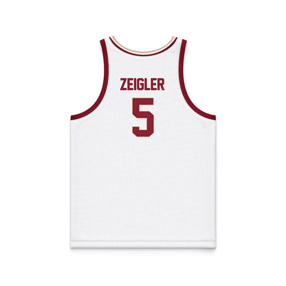 Boston College - NCAA Men's Basketball : Armoni Zeigler - White Basketball Jersey-1