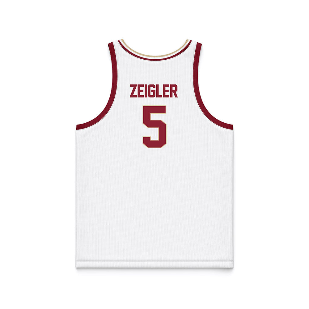 Boston College - NCAA Men's Basketball : Armoni Zeigler - White Basketball Jersey-1