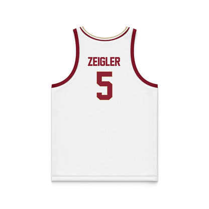 Boston College - NCAA Men's Basketball : Armoni Zeigler - White Basketball Jersey-1