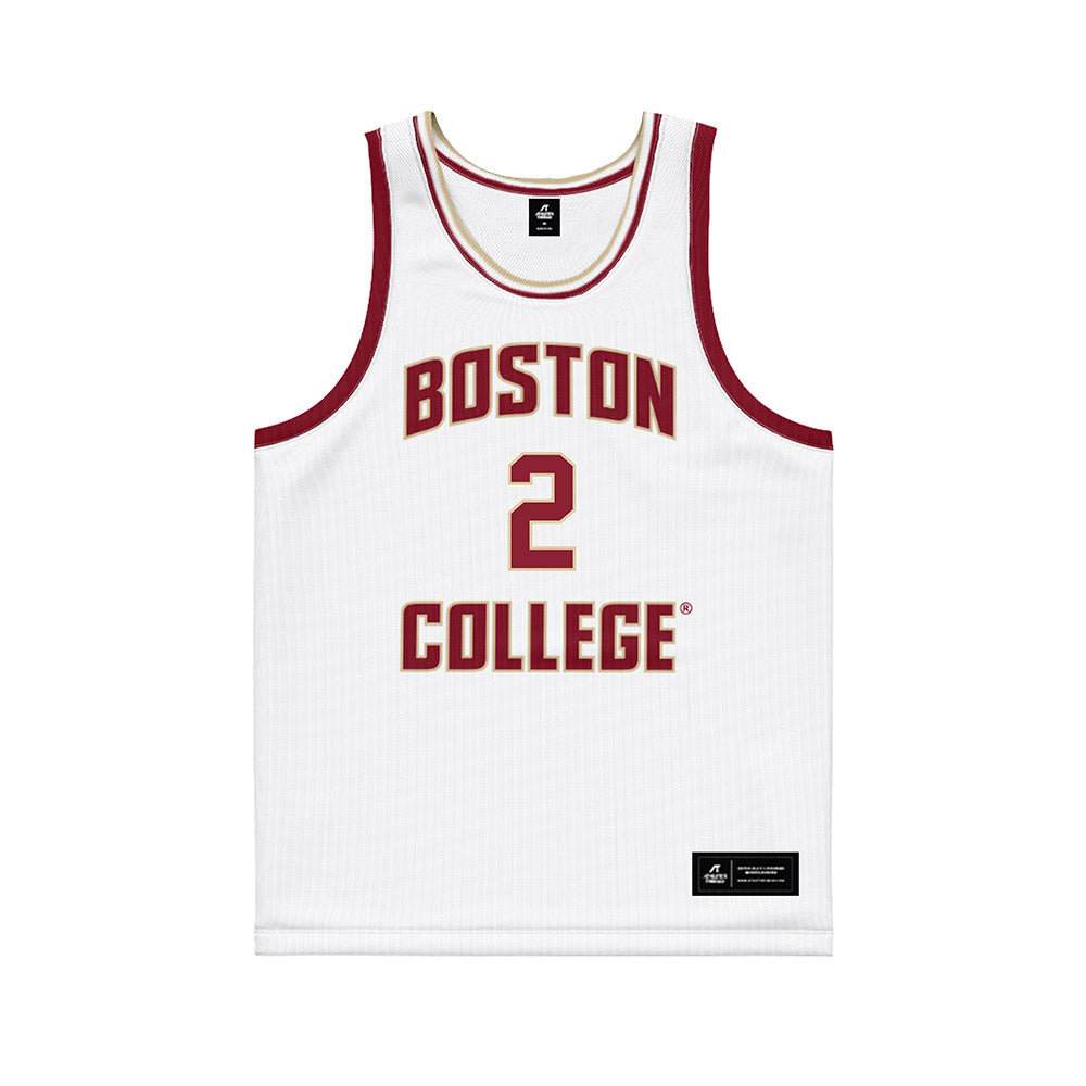 Boston College - NCAA Men's Basketball : Colby Duggan - White Basketball Jersey-0