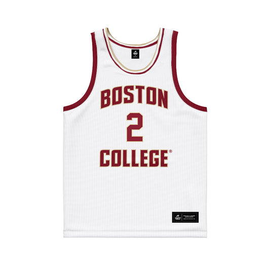 Boston College - NCAA Men's Basketball : Colby Duggan - White Basketball Jersey-0