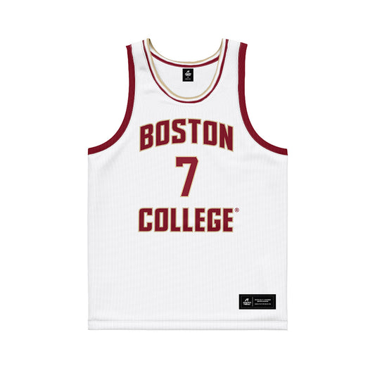 Boston College - NCAA Men's Basketball : Jacob Furphy - White Basketball Jersey-0
