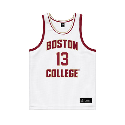 Boston College - NCAA Men's Basketball : Aly Tounkara - White Basketball Jersey-0