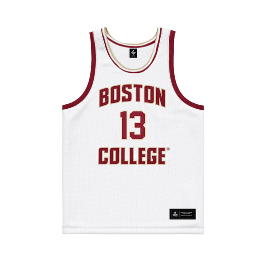Boston College - NCAA Men's Basketball : Aly Tounkara - White Basketball Jersey-0