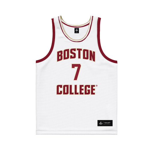 Boston College - NCAA Men's Basketball : Jacob Furphy - White Basketball Jersey-0