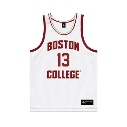 Boston College - NCAA Men's Basketball : Aly Tounkara - White Basketball Jersey-0